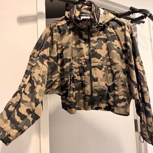 Zara Camouflage Cropped rain jacket